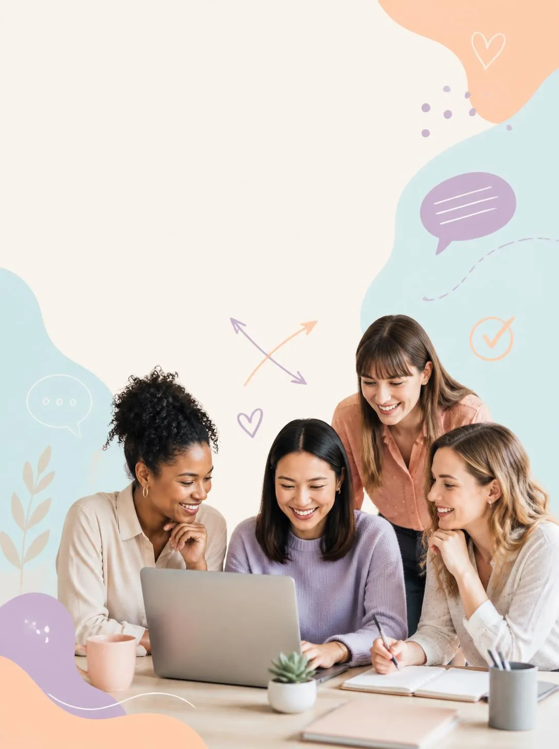 entraide, collaboration féminine, confiance, motivation et progrès